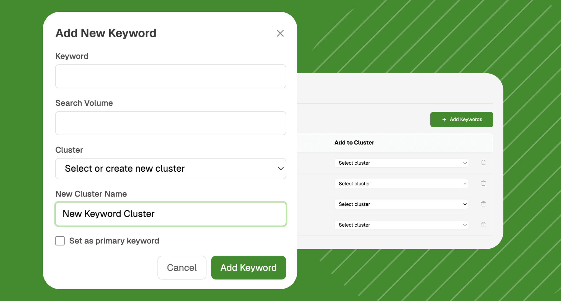 Keyword Clustering